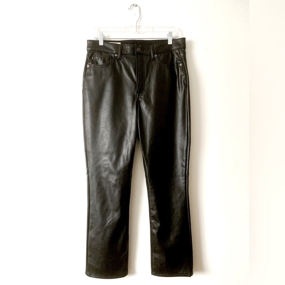 Gap Vegan Leather Cheeky Straight Pants Size 30